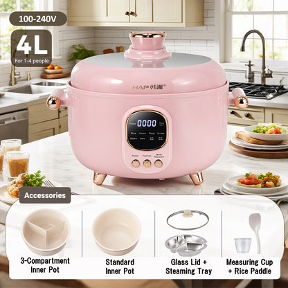 Hap triple-cook eletric pressure cooker - cook 3 dishes at once