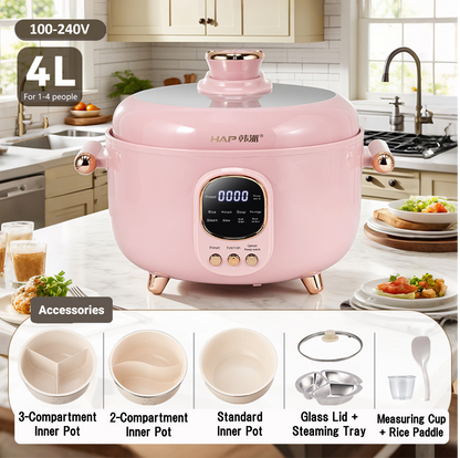 Hap triple-cook eletric pressure cooker - cook 3 dishes at once