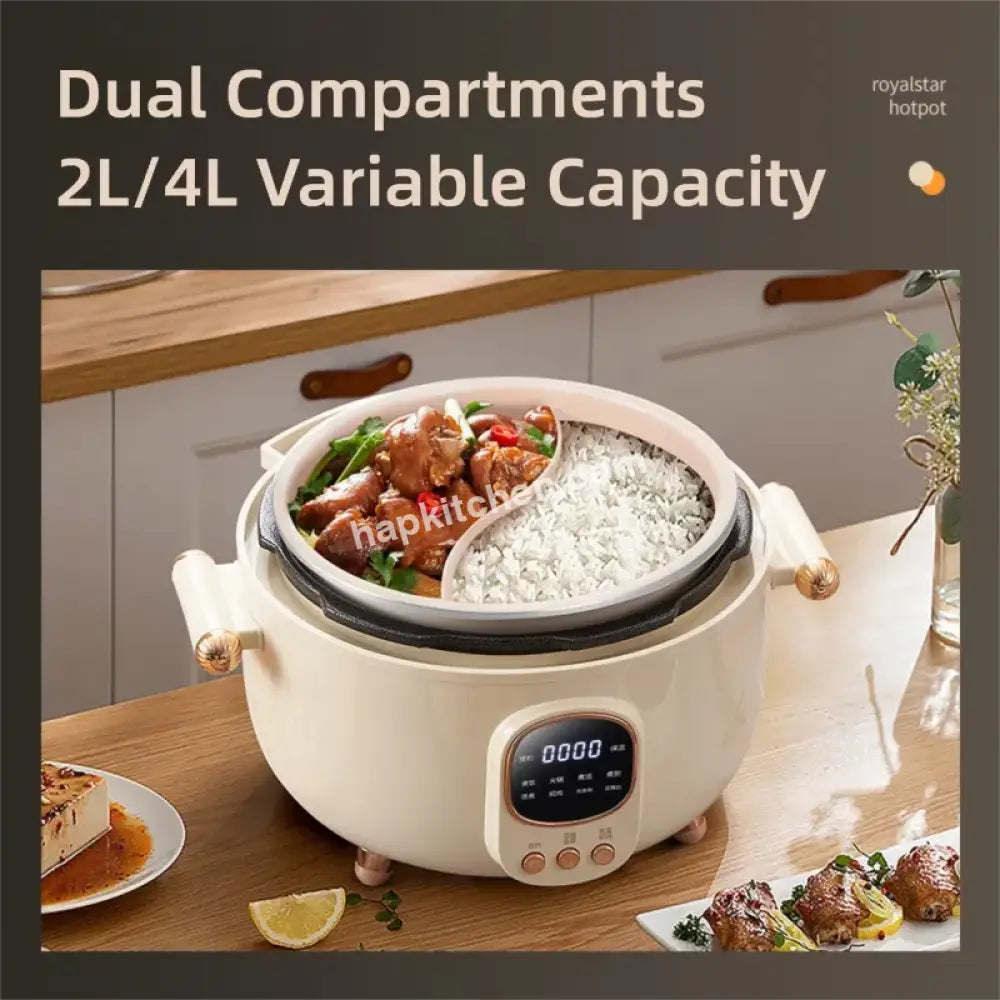 Hap triple-cook eletric pressure cooker - cook 3 dishes at once