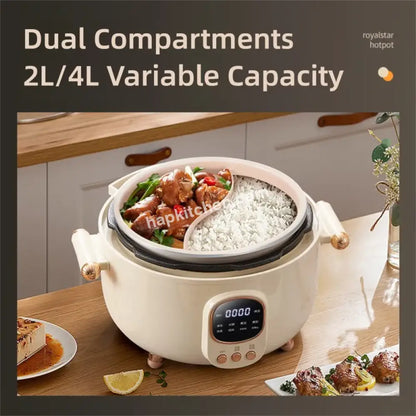 Hap triple-cook eletric pressure cooker - cook 3 dishes at once