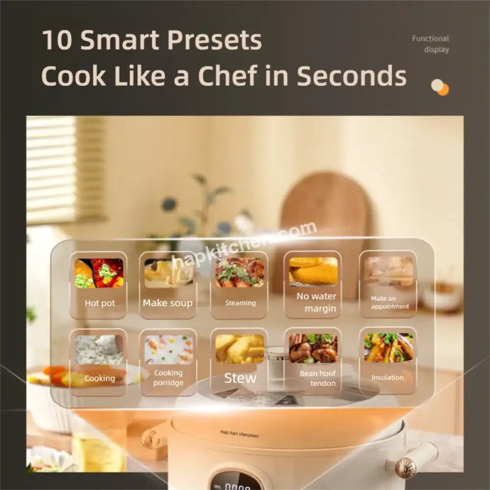 Hap triple-cook eletric pressure cooker - cook 3 dishes at once